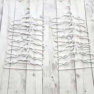 Set of 16 White Kids Clothes Hangers